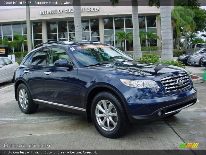Sapphire Metallic / Wheat 2008 Infiniti FX 35