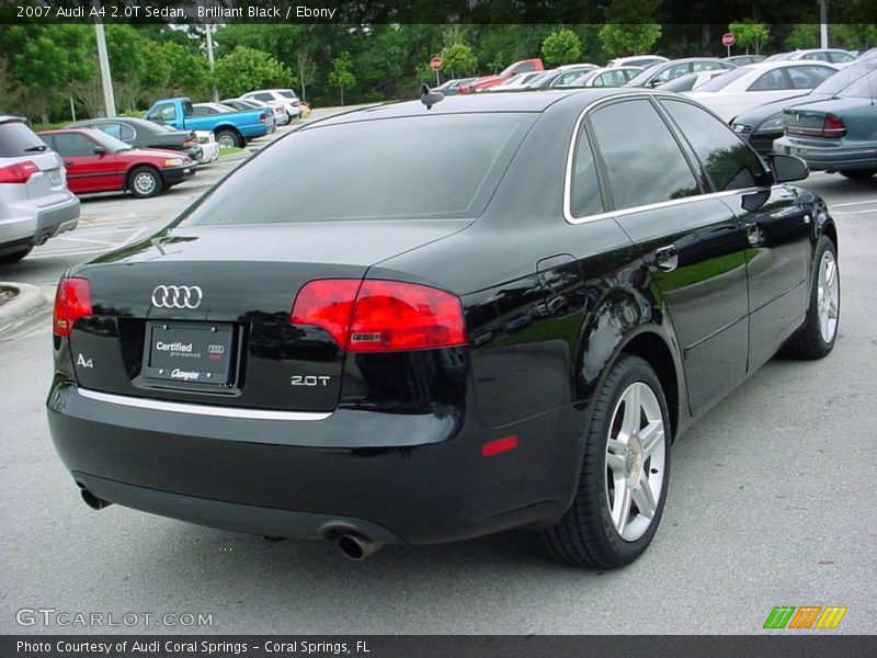 Brilliant Black / Ebony 2007 Audi A4 2.0T Sedan
