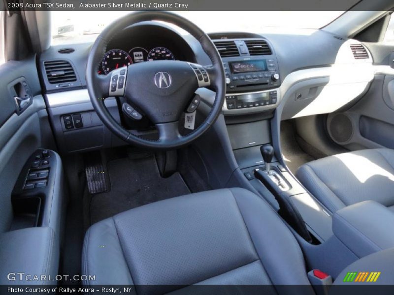 Alabaster Silver Metallic / Quartz Gray 2008 Acura TSX Sedan