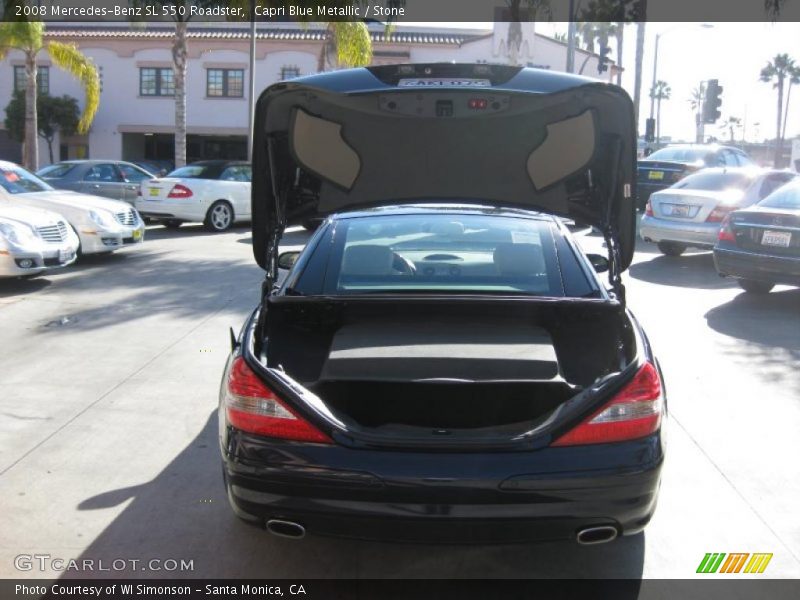 Capri Blue Metallic / Stone 2008 Mercedes-Benz SL 550 Roadster