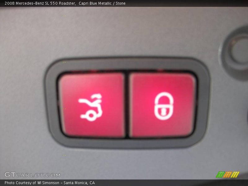 Capri Blue Metallic / Stone 2008 Mercedes-Benz SL 550 Roadster