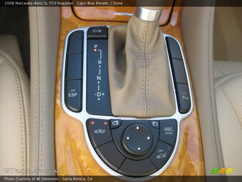 Capri Blue Metallic / Stone 2008 Mercedes-Benz SL 550 Roadster