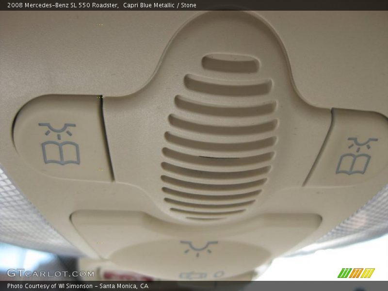 Capri Blue Metallic / Stone 2008 Mercedes-Benz SL 550 Roadster