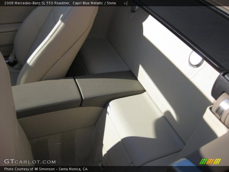 Capri Blue Metallic / Stone 2008 Mercedes-Benz SL 550 Roadster