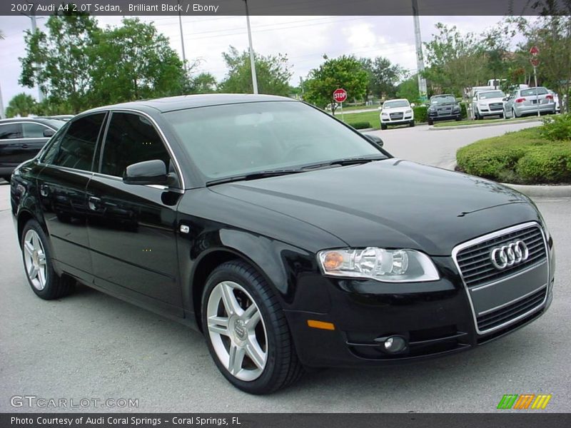 Brilliant Black / Ebony 2007 Audi A4 2.0T Sedan