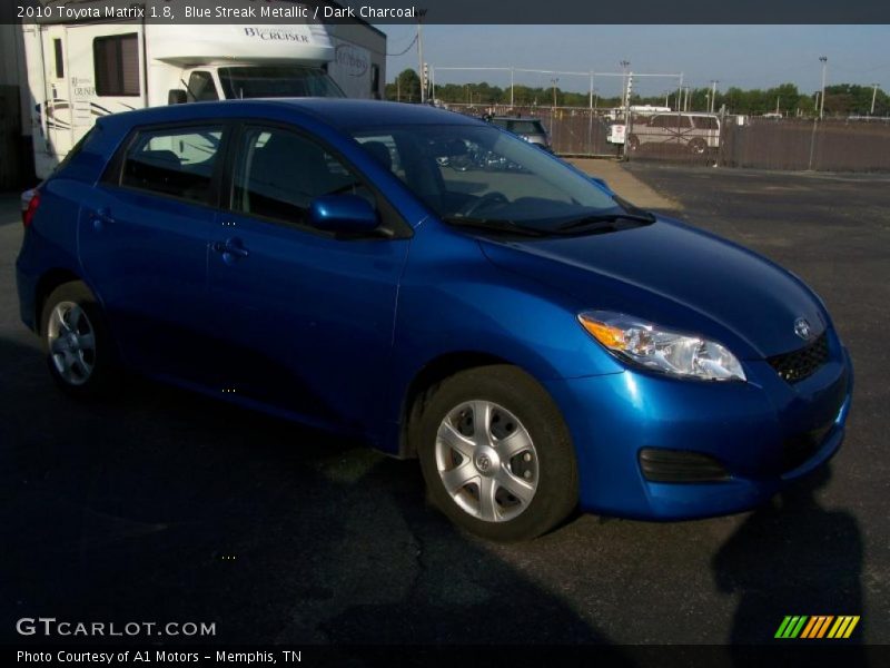 Blue Streak Metallic / Dark Charcoal 2010 Toyota Matrix 1.8