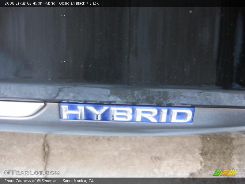 Obsidian Black / Black 2008 Lexus GS 450h Hybrid