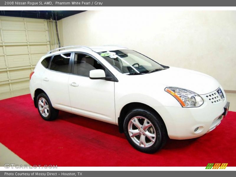 Phantom White Pearl / Gray 2008 Nissan Rogue SL AWD