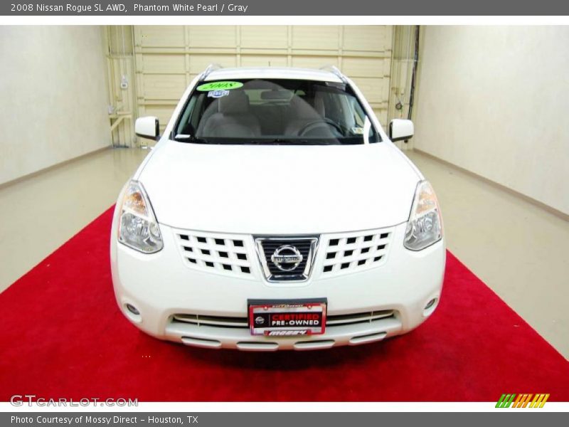 Phantom White Pearl / Gray 2008 Nissan Rogue SL AWD