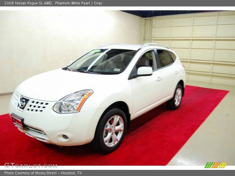 Phantom White Pearl / Gray 2008 Nissan Rogue SL AWD
