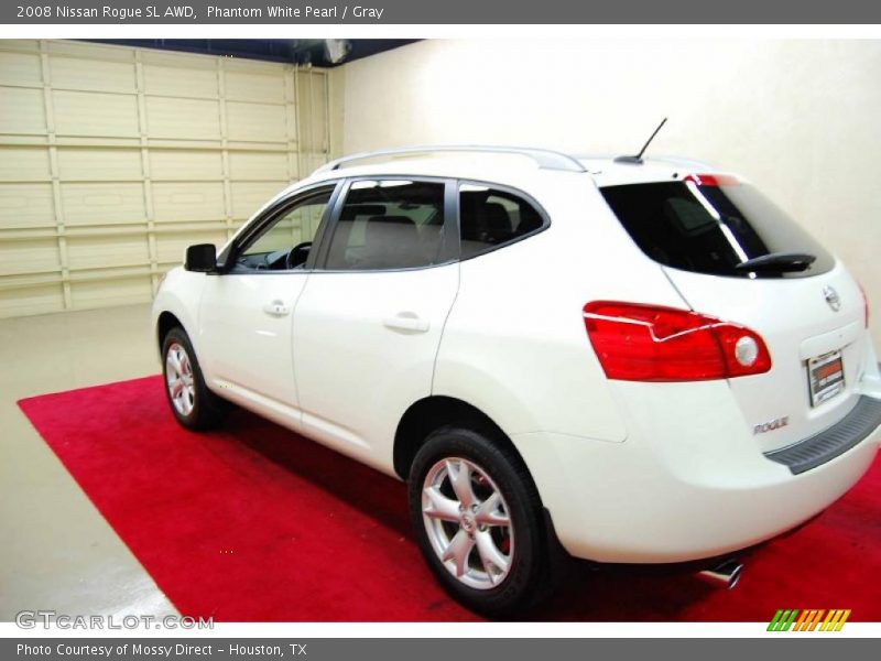 Phantom White Pearl / Gray 2008 Nissan Rogue SL AWD