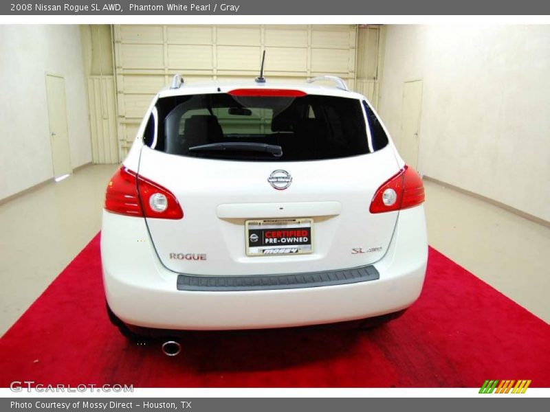Phantom White Pearl / Gray 2008 Nissan Rogue SL AWD