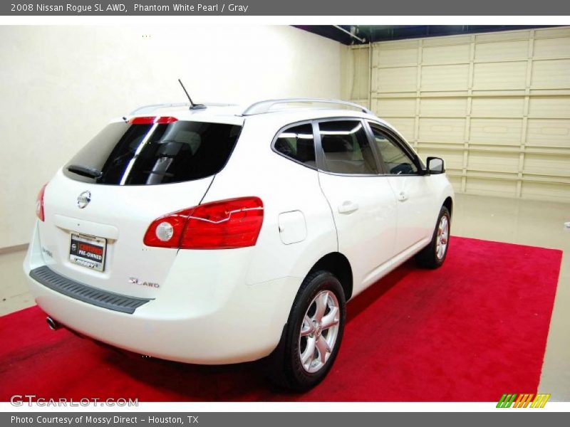 Phantom White Pearl / Gray 2008 Nissan Rogue SL AWD