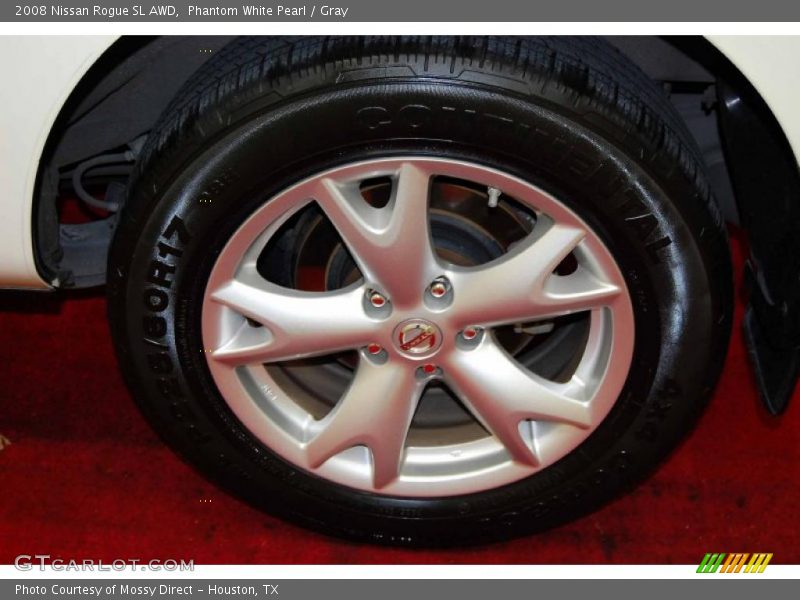 Phantom White Pearl / Gray 2008 Nissan Rogue SL AWD