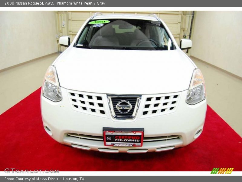 Phantom White Pearl / Gray 2008 Nissan Rogue SL AWD