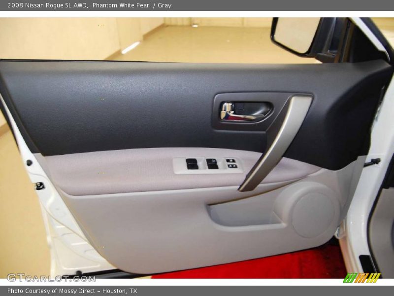 Phantom White Pearl / Gray 2008 Nissan Rogue SL AWD
