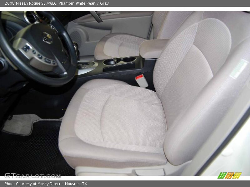 Phantom White Pearl / Gray 2008 Nissan Rogue SL AWD