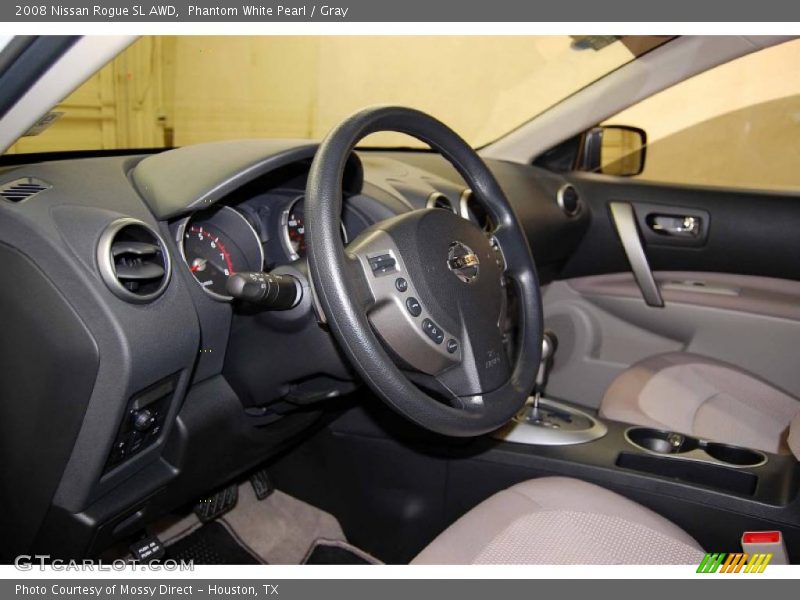 Phantom White Pearl / Gray 2008 Nissan Rogue SL AWD