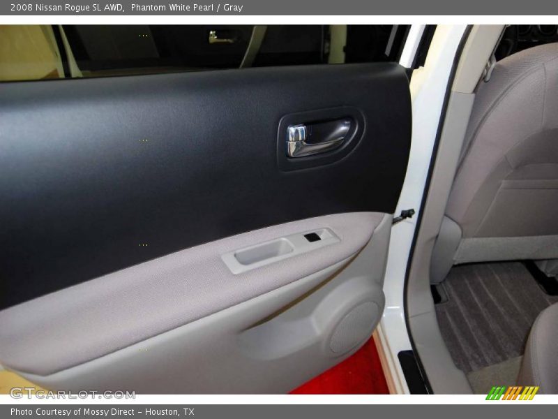 Phantom White Pearl / Gray 2008 Nissan Rogue SL AWD