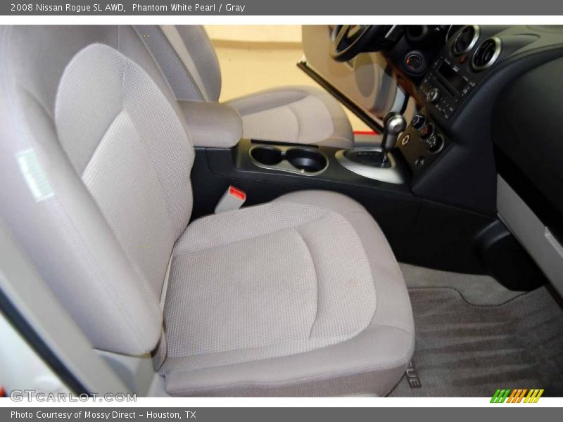 Phantom White Pearl / Gray 2008 Nissan Rogue SL AWD