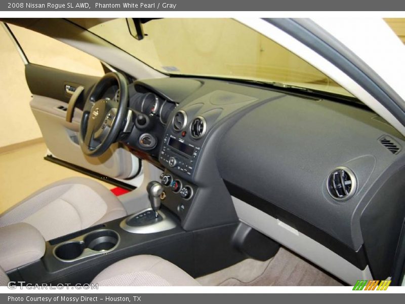 Phantom White Pearl / Gray 2008 Nissan Rogue SL AWD