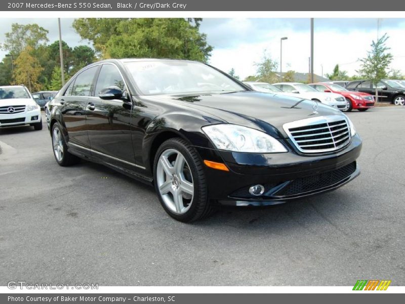 Black / Grey/Dark Grey 2007 Mercedes-Benz S 550 Sedan