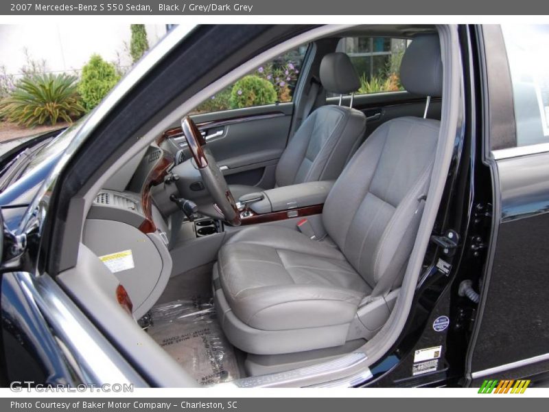 Black / Grey/Dark Grey 2007 Mercedes-Benz S 550 Sedan