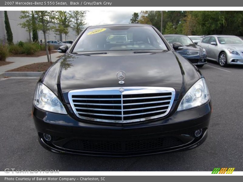 Black / Grey/Dark Grey 2007 Mercedes-Benz S 550 Sedan