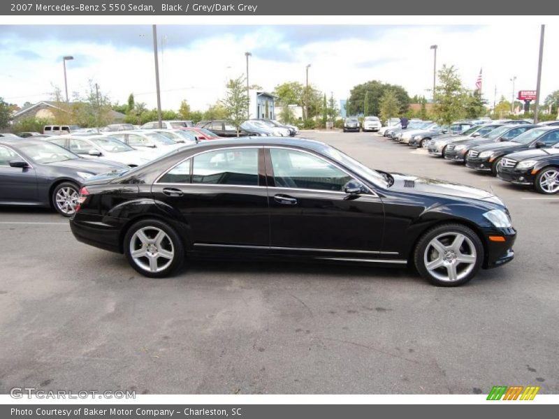 Black / Grey/Dark Grey 2007 Mercedes-Benz S 550 Sedan