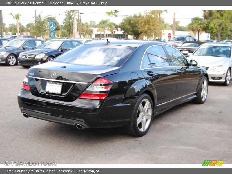 Black / Grey/Dark Grey 2007 Mercedes-Benz S 550 Sedan