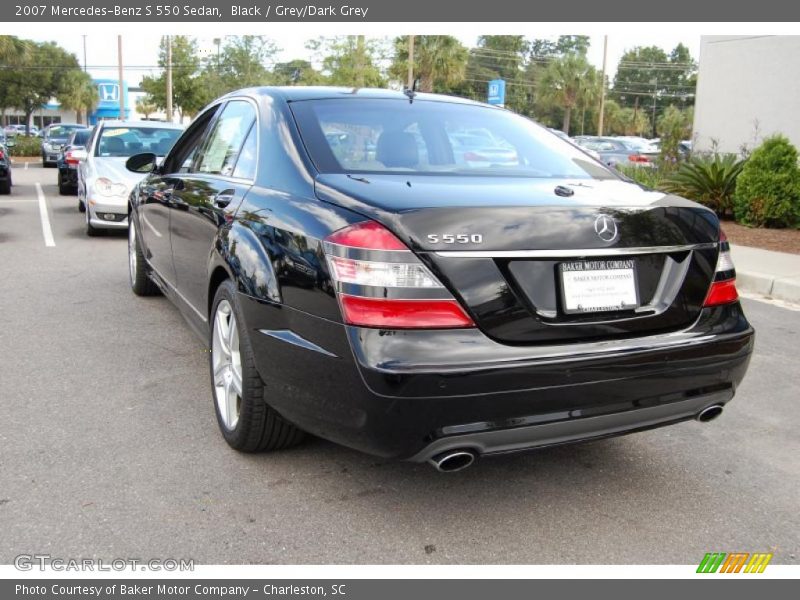 Black / Grey/Dark Grey 2007 Mercedes-Benz S 550 Sedan