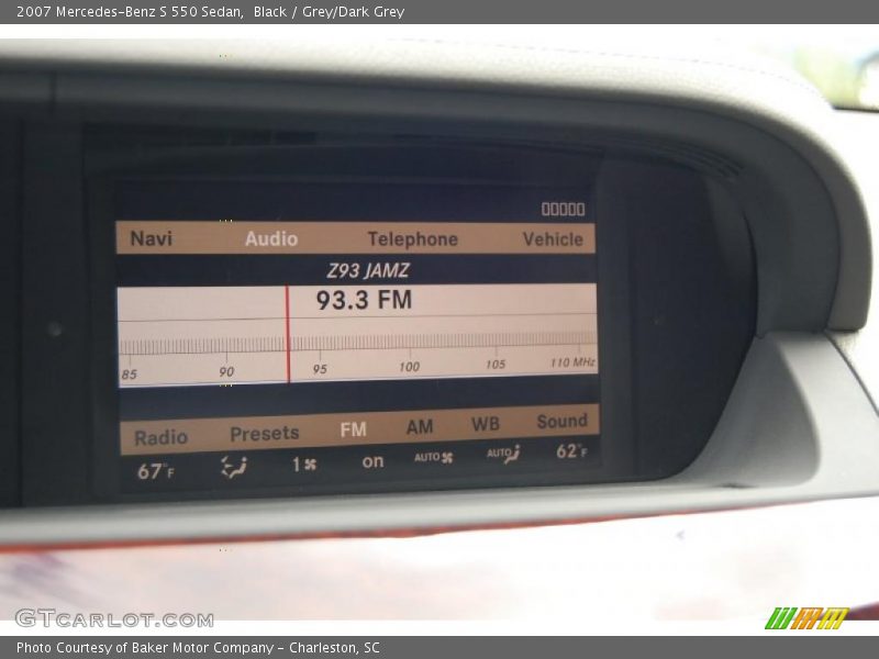 Black / Grey/Dark Grey 2007 Mercedes-Benz S 550 Sedan