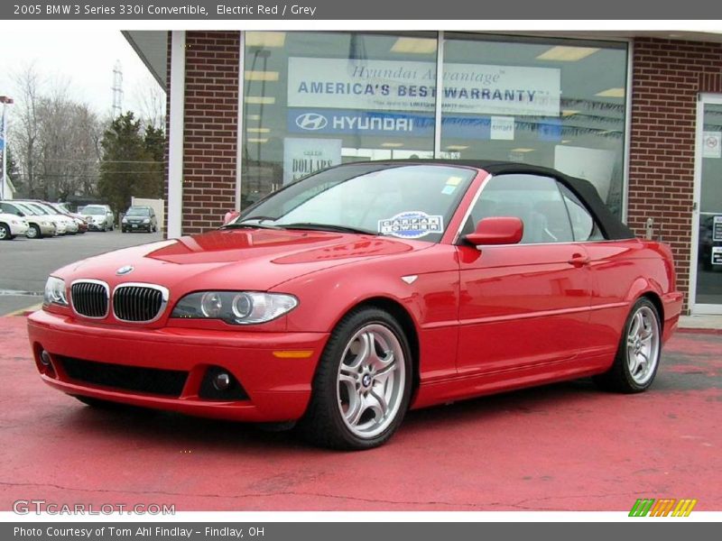 Electric Red / Grey 2005 BMW 3 Series 330i Convertible