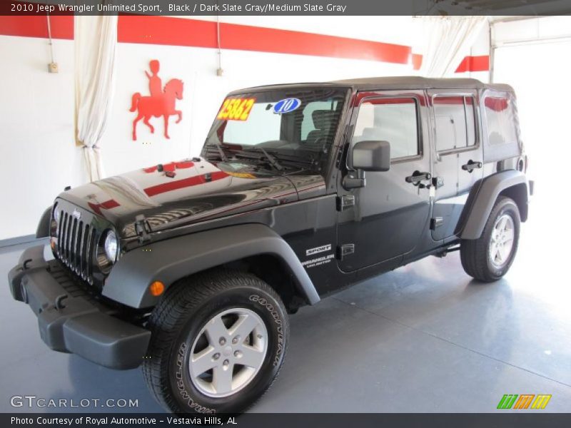 Black / Dark Slate Gray/Medium Slate Gray 2010 Jeep Wrangler Unlimited Sport