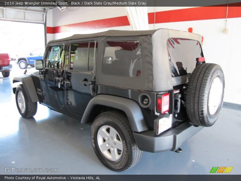 Black / Dark Slate Gray/Medium Slate Gray 2010 Jeep Wrangler Unlimited Sport