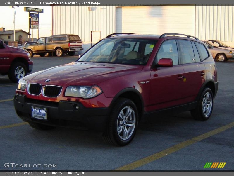 Flamenco Red Metallic / Sand Beige 2005 BMW X3 3.0i