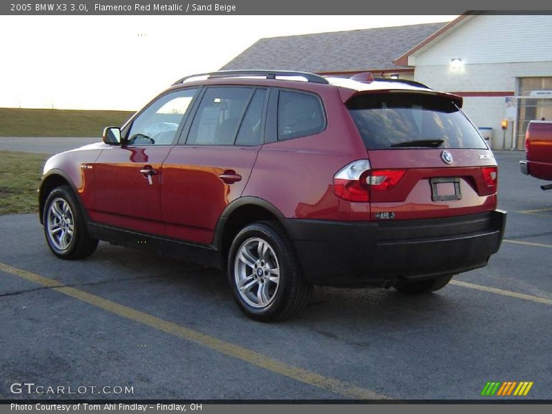 Flamenco Red Metallic / Sand Beige 2005 BMW X3 3.0i