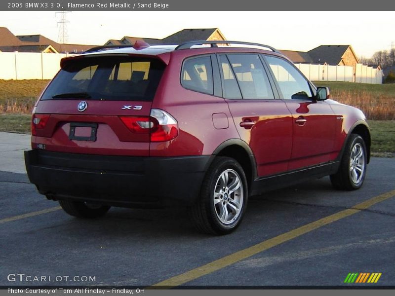 Flamenco Red Metallic / Sand Beige 2005 BMW X3 3.0i