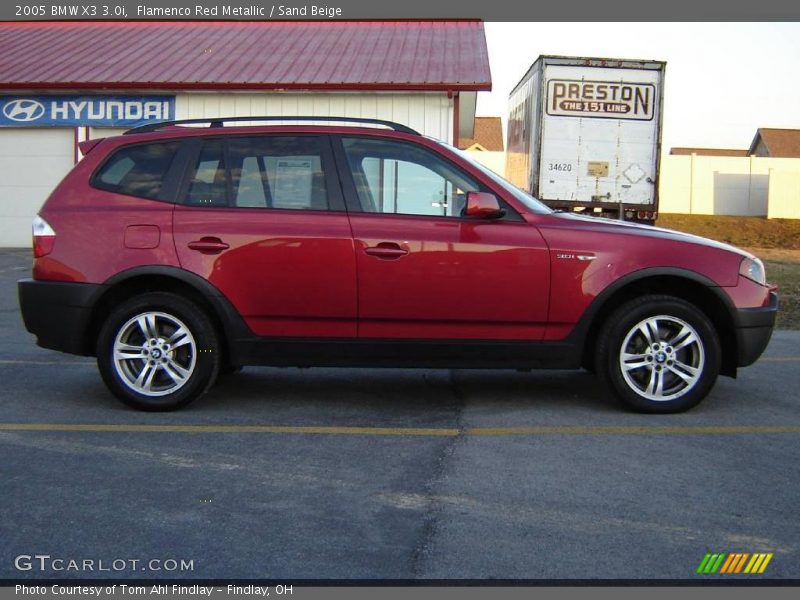 Flamenco Red Metallic / Sand Beige 2005 BMW X3 3.0i