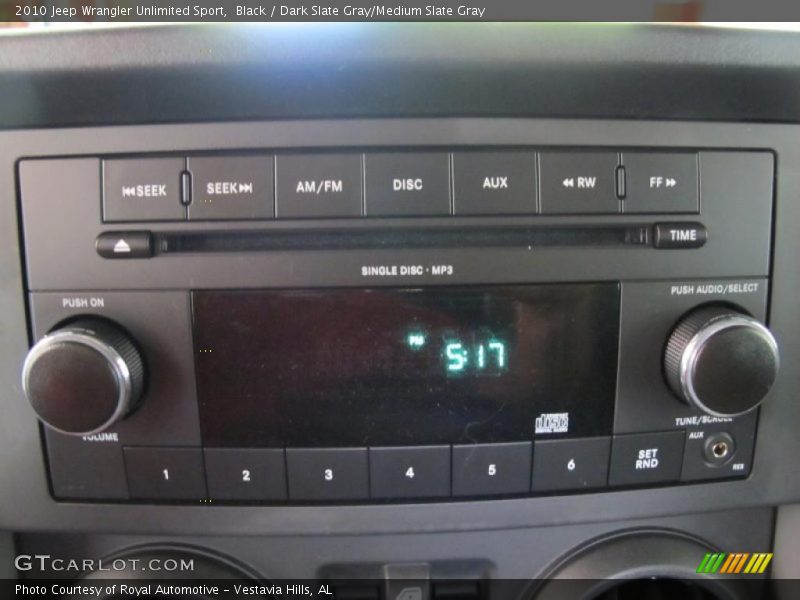 Black / Dark Slate Gray/Medium Slate Gray 2010 Jeep Wrangler Unlimited Sport