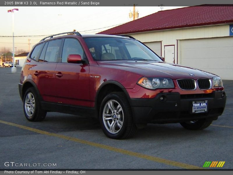 Flamenco Red Metallic / Sand Beige 2005 BMW X3 3.0i