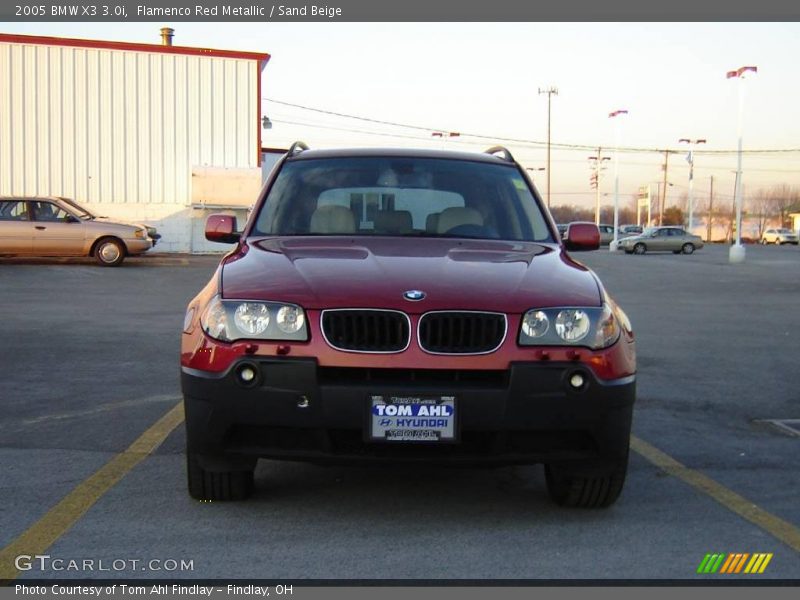 Flamenco Red Metallic / Sand Beige 2005 BMW X3 3.0i