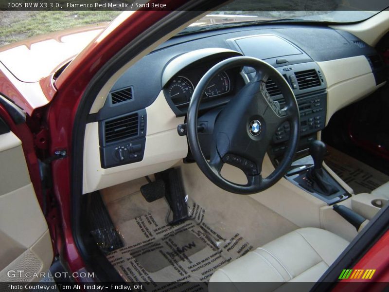 Flamenco Red Metallic / Sand Beige 2005 BMW X3 3.0i