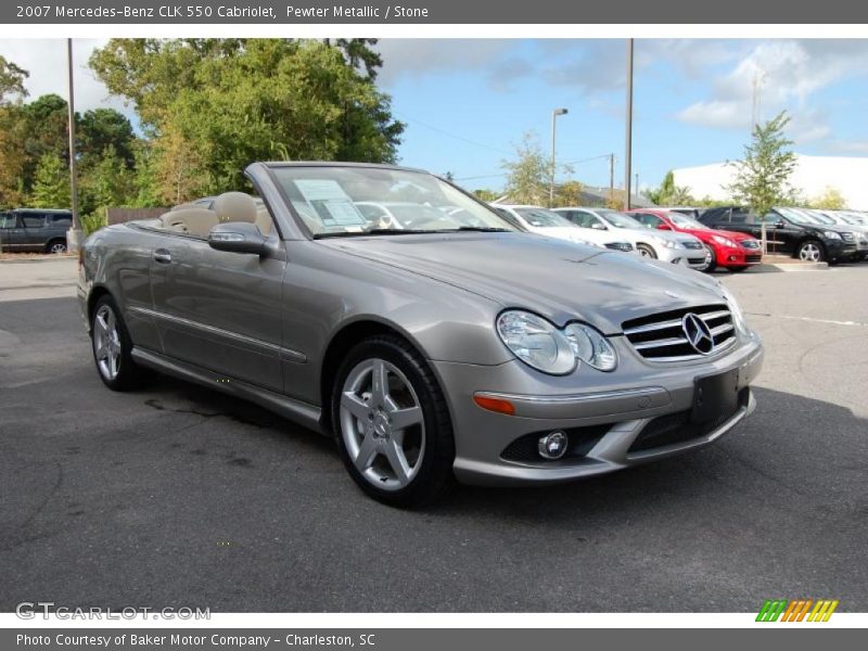 Pewter Metallic / Stone 2007 Mercedes-Benz CLK 550 Cabriolet