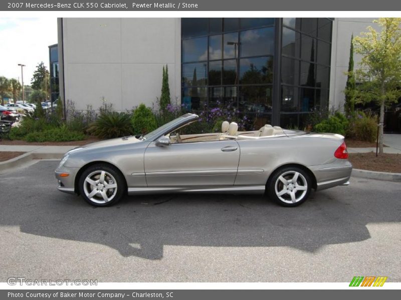 Pewter Metallic / Stone 2007 Mercedes-Benz CLK 550 Cabriolet