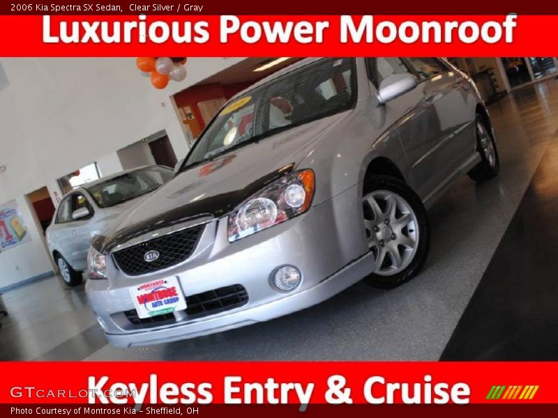 Clear Silver / Gray 2006 Kia Spectra SX Sedan
