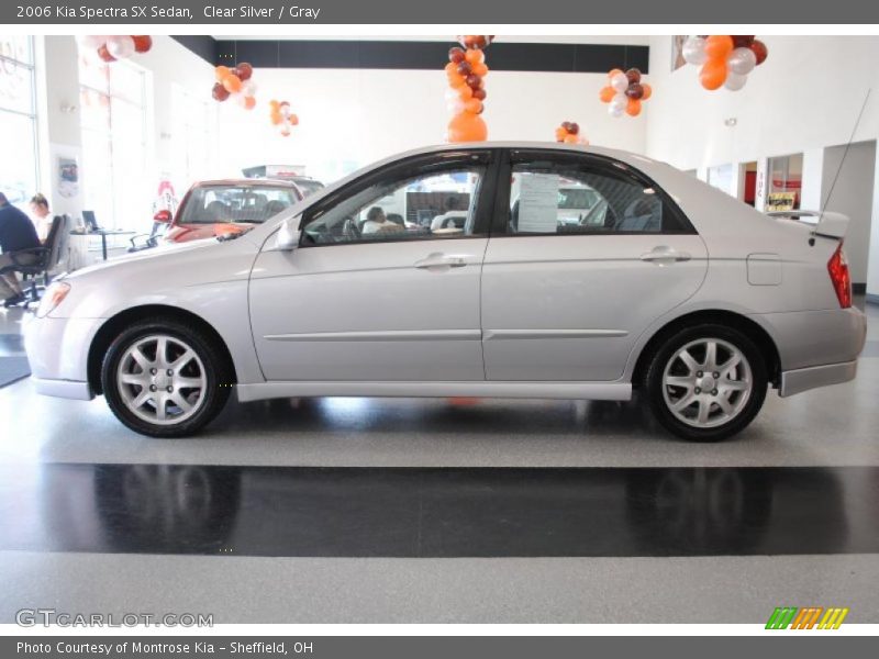 Clear Silver / Gray 2006 Kia Spectra SX Sedan