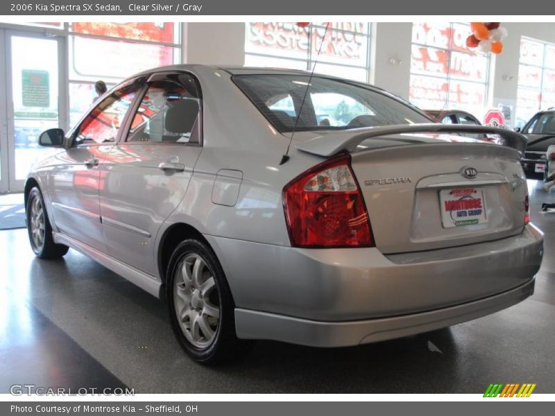 Clear Silver / Gray 2006 Kia Spectra SX Sedan