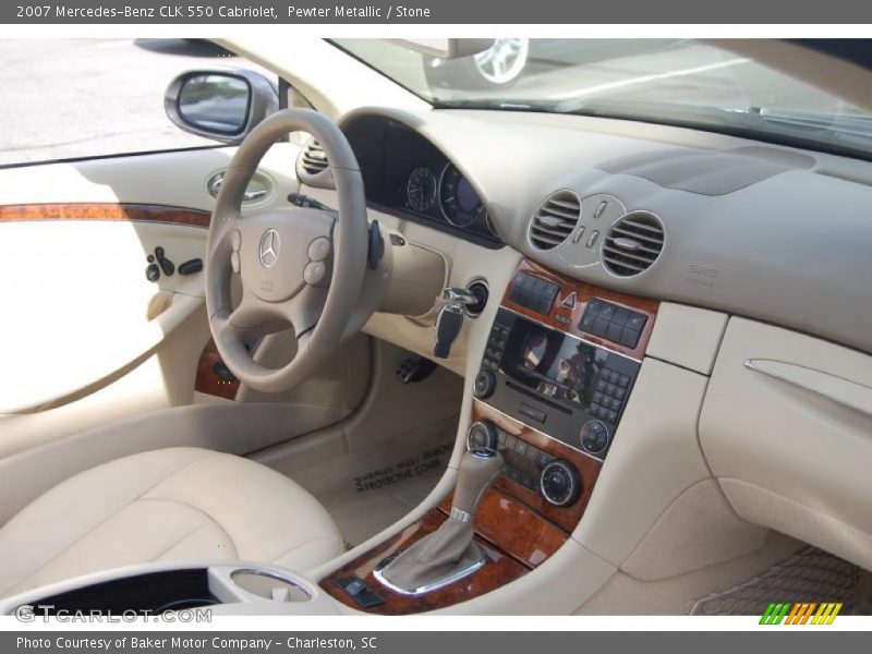 Pewter Metallic / Stone 2007 Mercedes-Benz CLK 550 Cabriolet