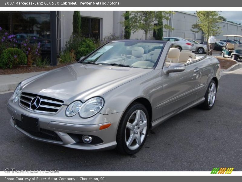 Pewter Metallic / Stone 2007 Mercedes-Benz CLK 550 Cabriolet